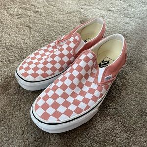Pink Checkerboard Vans